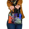 Personalized Adelaide Crow Football Shoulder Handbag Tropical Hibiscus Flowers - Pacific Fusion Style