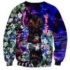 Personalized Adelaide Crow Football Sweatshirt Tropical Hibiscus Flowers - Pacific Fusion Style