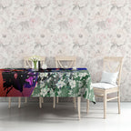 Personalized Adelaide Crow Football Tablecloth Tropical Hibiscus Flowers - Pacific Fusion Style