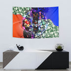 Personalized Adelaide Crow Football Tapestry Tropical Hibiscus Flowers - Pacific Fusion Style