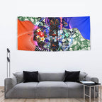 Personalized Adelaide Crow Football Tapestry Tropical Hibiscus Flowers - Pacific Fusion Style