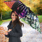 Personalized Adelaide Crow Football Umbrella Tropical Hibiscus Flowers - Pacific Fusion Style