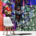 Personalized Adelaide Crow Football Window Curtain Tropical Hibiscus Flowers - Pacific Fusion Style