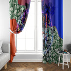 Personalized Adelaide Crow Football Window Curtain Tropical Hibiscus Flowers - Pacific Fusion Style