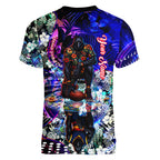 Personalized Adelaide Crow Football Women V-Neck T-Shirt Tropical Hibiscus Flowers - Pacific Fusion Style