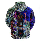 Personalized Adelaide Crow Football Zip Hoodie Tropical Hibiscus Flowers - Pacific Fusion Style