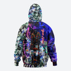 Personalized Adelaide Crow Football Zip Hoodie Tropical Hibiscus Flowers - Pacific Fusion Style