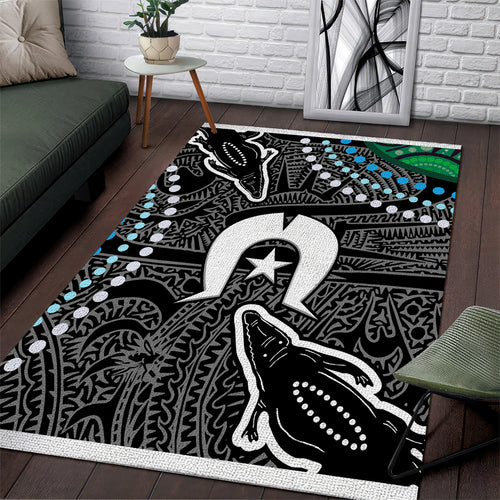 Torest Trait Islands Mix Crocodine Aboriginal Pattern Area Rug