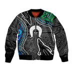 Torest Trait Islands Mix Crocodine Aboriginal Pattern Bomber Jacket