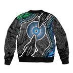 Torest Trait Islands Mix Crocodine Aboriginal Pattern Bomber Jacket