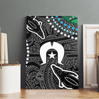 Torest Trait Islands Mix Crocodine Aboriginal Pattern Canvas Wall Art