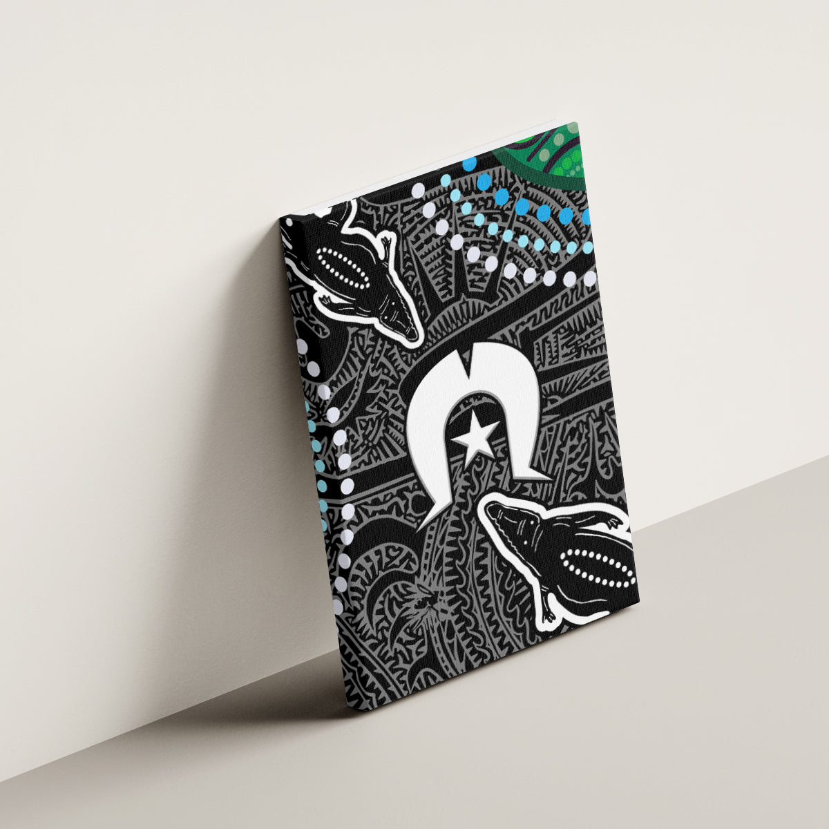 Torest Trait Islands Mix Crocodine Aboriginal Pattern Canvas Wall Art