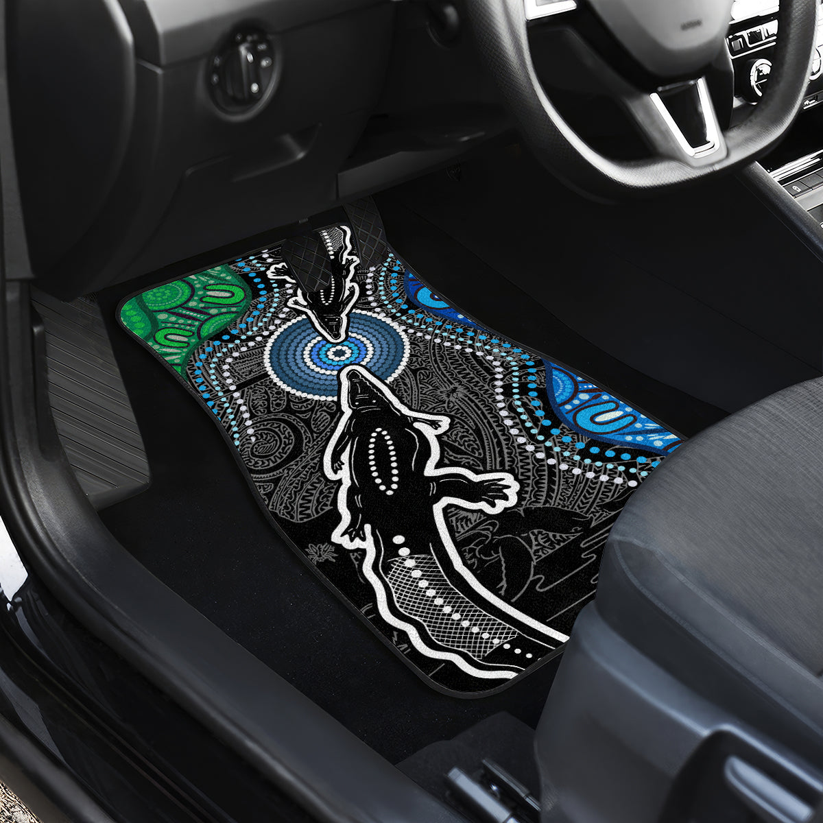 Torest Trait Islands Mix Crocodine Aboriginal Pattern Car Mats