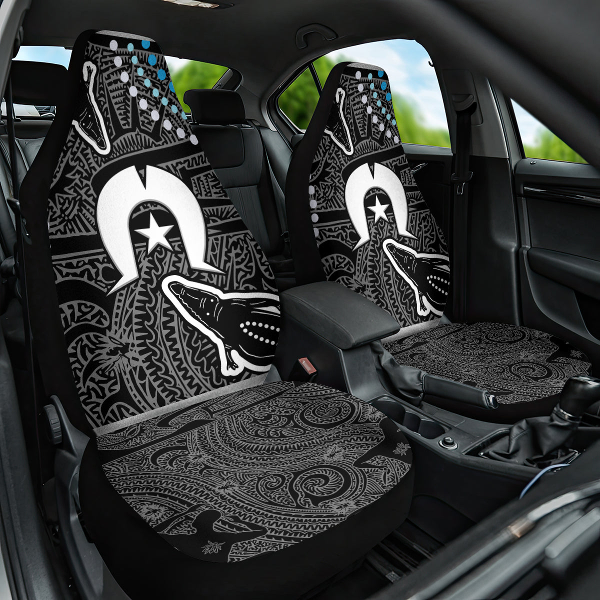 Torest Trait Islands Mix Crocodine Aboriginal Pattern Car Seat Cover