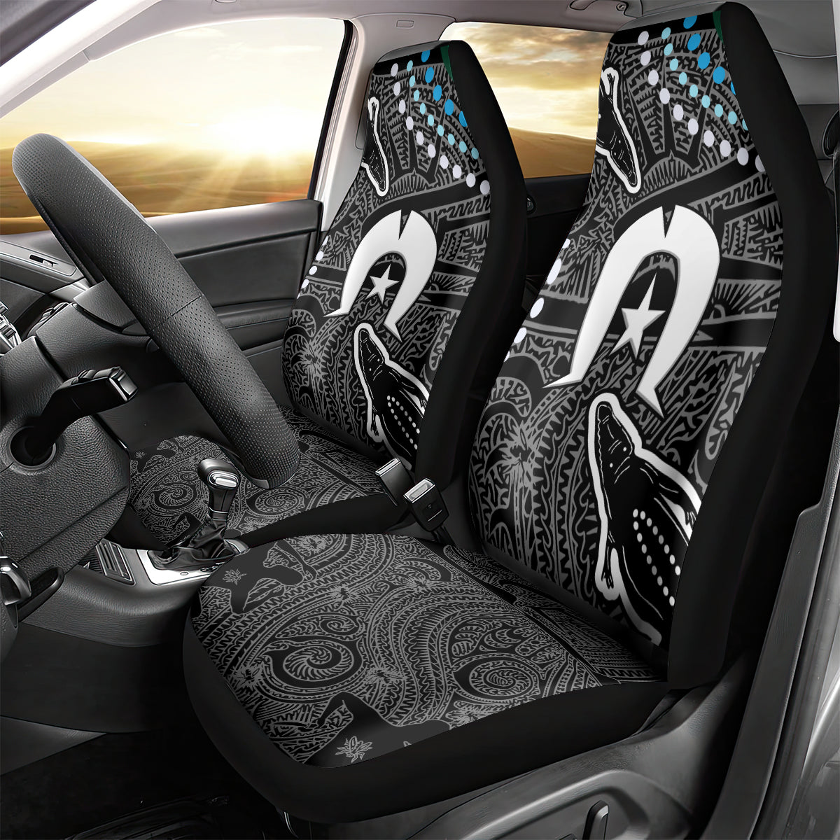 Torest Trait Islands Mix Crocodine Aboriginal Pattern Car Seat Cover