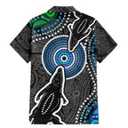 Torest Trait Islands Mix Crocodine Aboriginal Pattern Family Matching Mermaid Dress and Hawaiian Shirt
