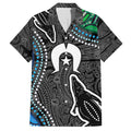 Torest Trait Islands Mix Crocodine Aboriginal Pattern Family Matching Summer Maxi Dress and Hawaiian Shirt