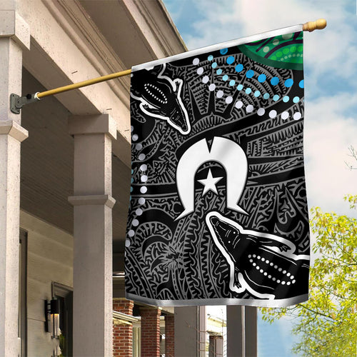 Torest Trait Islands Mix Crocodine Aboriginal Pattern Garden Flag