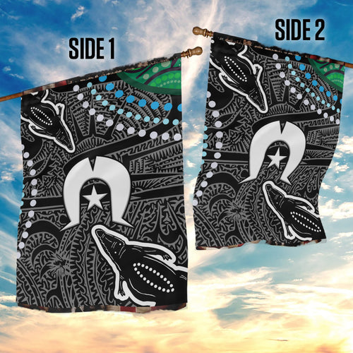 Torest Trait Islands Mix Crocodine Aboriginal Pattern Garden Flag