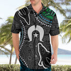 Torest Trait Islands Mix Crocodine Aboriginal Pattern Hawaiian Shirt