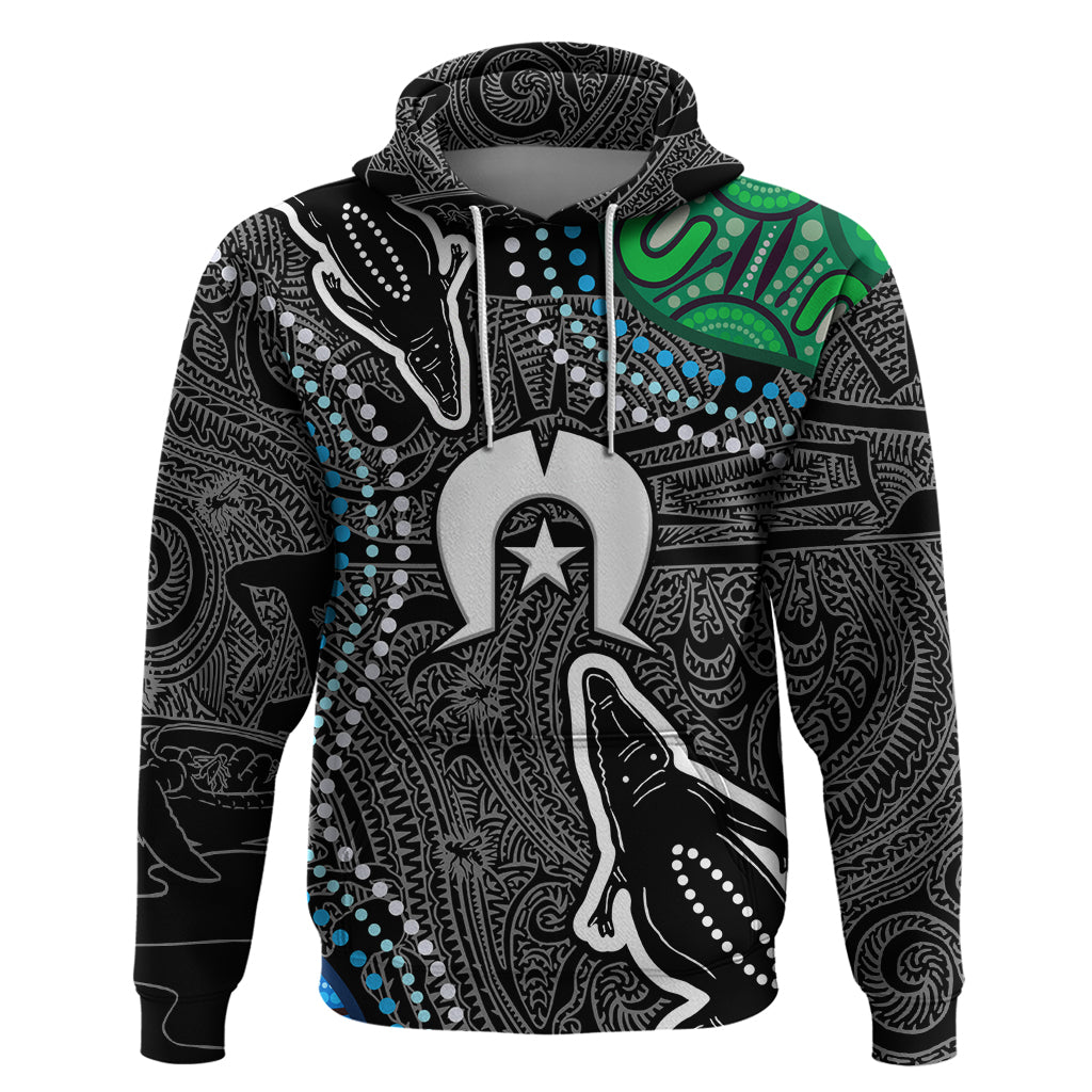 Torest Trait Islands Mix Crocodine Aboriginal Pattern Hoodie