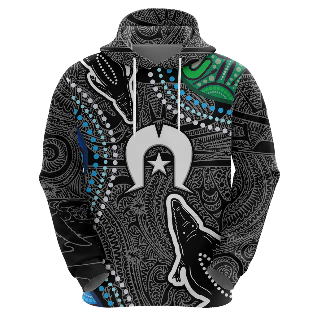 Torest Trait Islands Mix Crocodine Aboriginal Pattern Hoodie