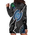 Torest Trait Islands Mix Crocodine Aboriginal Pattern Hoodie Dress