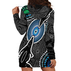 Torest Trait Islands Mix Crocodine Aboriginal Pattern Hoodie Dress