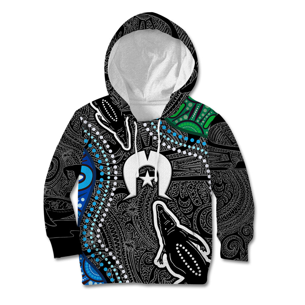 Torest Trait Islands Mix Crocodine Aboriginal Pattern Kid Hoodie