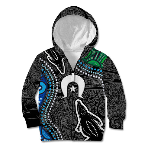 Torest Trait Islands Mix Crocodine Aboriginal Pattern Kid Hoodie