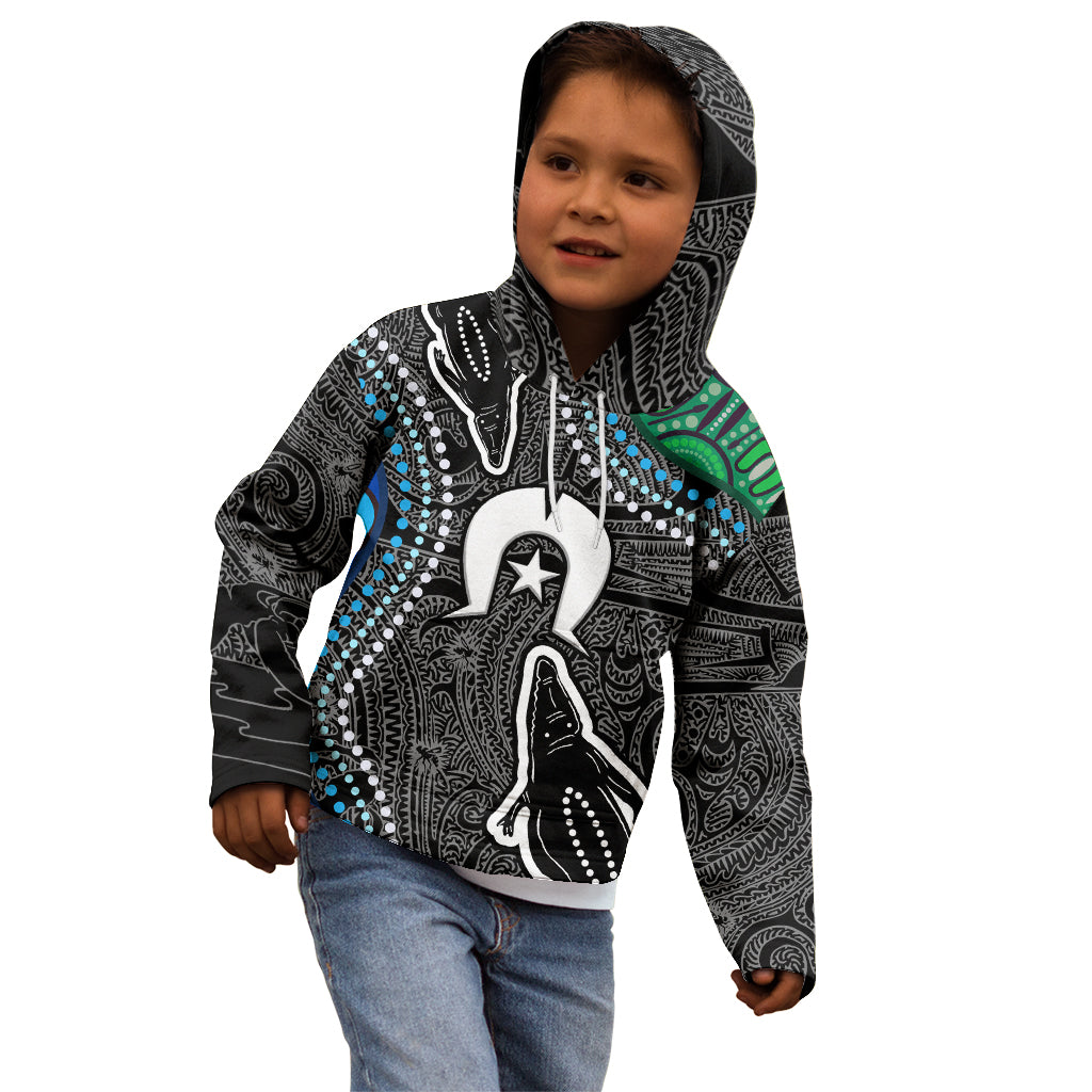 Torest Trait Islands Mix Crocodine Aboriginal Pattern Kid Hoodie