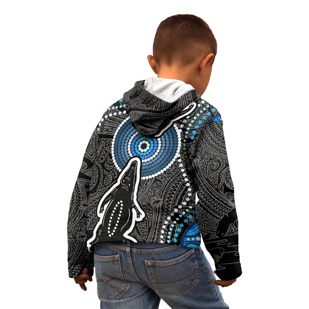 Torest Trait Islands Mix Crocodine Aboriginal Pattern Kid Hoodie