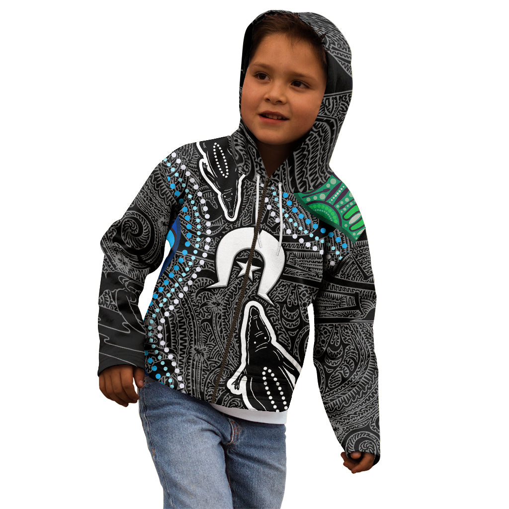 Torest Trait Islands Mix Crocodine Aboriginal Pattern Kid Hoodie