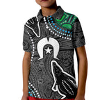Torest Trait Islands Mix Crocodine Aboriginal Pattern Kid Polo Shirt