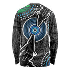 Torest Trait Islands Mix Crocodine Aboriginal Pattern Long Sleeve Shirt