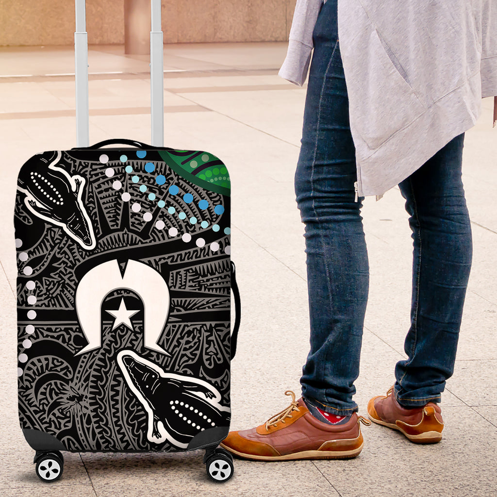 Torest Trait Islands Mix Crocodine Aboriginal Pattern Luggage Cover