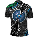Torest Trait Islands Mix Crocodine Aboriginal Pattern Polo Shirt