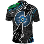 Torest Trait Islands Mix Crocodine Aboriginal Pattern Polo Shirt