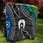 Torest Trait Islands Mix Crocodine Aboriginal Pattern Quilt