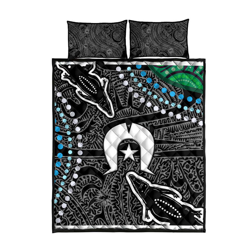 Torest Trait Islands Mix Crocodine Aboriginal Pattern Quilt Bed Set