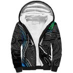 Torest Trait Islands Mix Crocodine Aboriginal Pattern Sherpa Hoodie