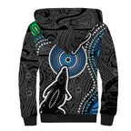 Torest Trait Islands Mix Crocodine Aboriginal Pattern Sherpa Hoodie