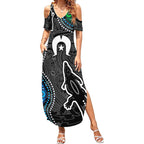 Torest Trait Islands Mix Crocodine Aboriginal Pattern Summer Maxi Dress