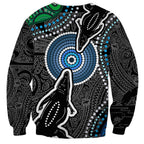 Torest Trait Islands Mix Crocodine Aboriginal Pattern Sweatshirt