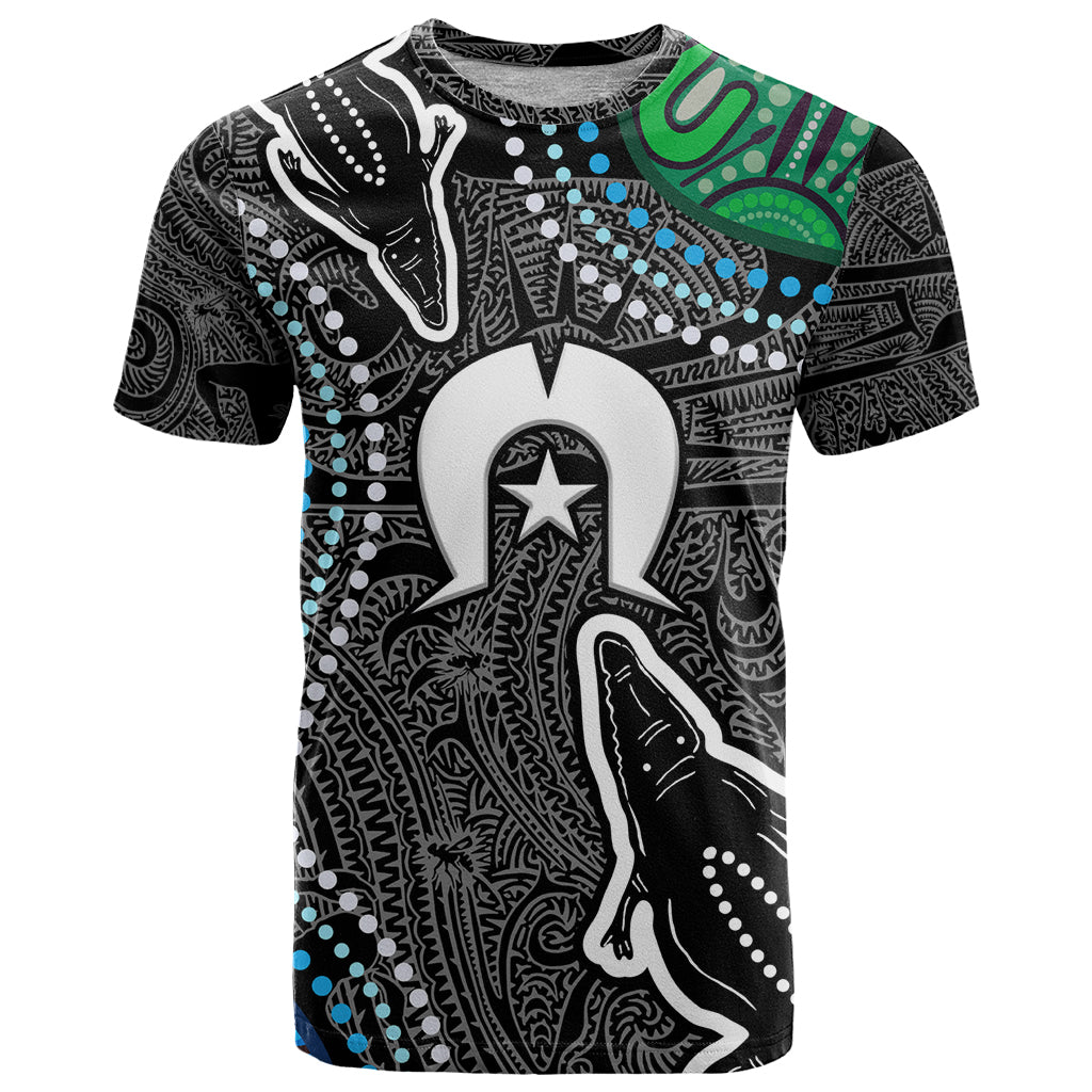 Torest Trait Islands Mix Crocodine Aboriginal Pattern T Shirt