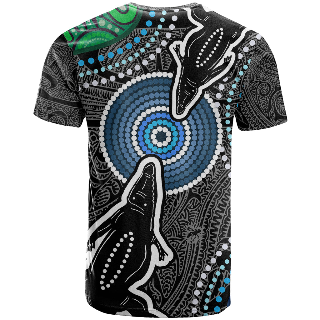 Torest Trait Islands Mix Crocodine Aboriginal Pattern T Shirt