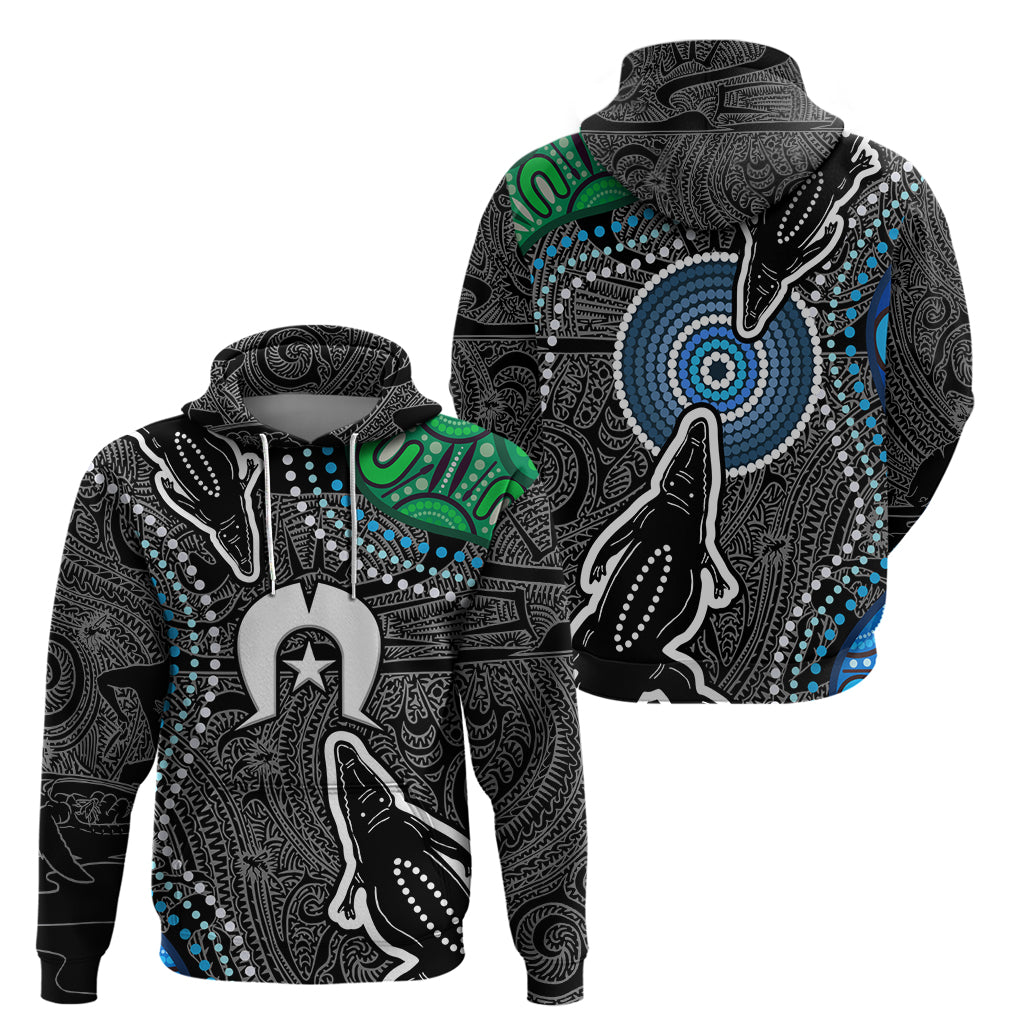 Torest Trait Islands Mix Crocodine Aboriginal Pattern Zip Hoodie