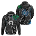 Torest Trait Islands Mix Crocodine Aboriginal Pattern Zip Hoodie