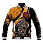 Aboriginal Snake Pattern Dot Art Baseball Jacket