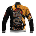 Aboriginal Snake Pattern Dot Art Baseball Jacket